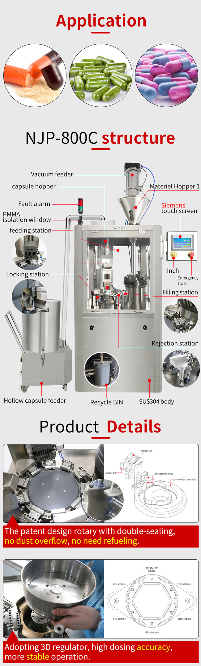 Making Capsule Size 00 Automatic Capsule Filling Machine Moringa Capsule Machine