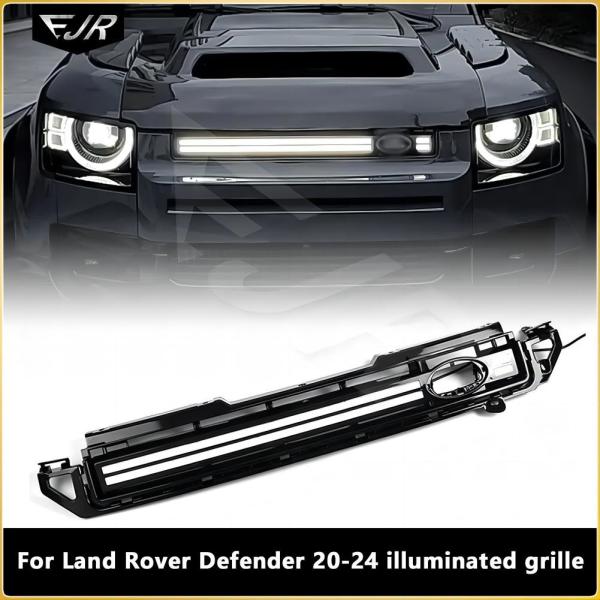 For Land Rover Defender 2020-2024 Luminous Grille Car Front Grid Strong Dynamic