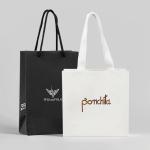 Custom Matte Laminated Retail Euro Tote Bag 250g 300g Paper Tote Bags With