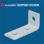 Electro Galvanized Steel Strut Angle Fittings Three Holes Corner 90 Degree Angle