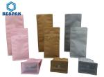 CMYK Stand Up Coffee Pouch Flat Bottom Recycled Plastic Bag For Food