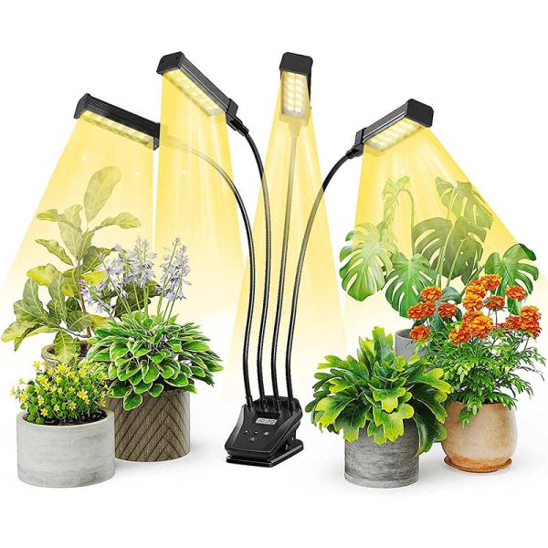 4 Head Gooseneck LED Plant Grow Light Garden Lighting LED Grow Light 18W Full