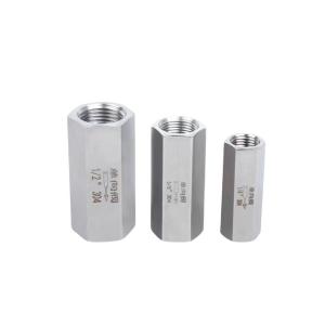 Quality Manual Driving Mode SS304 Pneumatic Hexagon Check Valve with Female Thread Full Bore wholesale