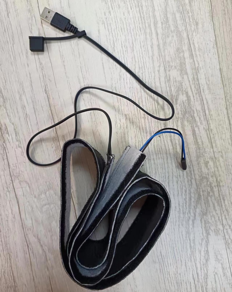 Black Spunlace Cloth Custom Heating Pad with 50cm Cable Length and Automatic Power Control