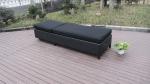Multifunction Rattan Sun Lounger , Resin Wicker Lounge Chair