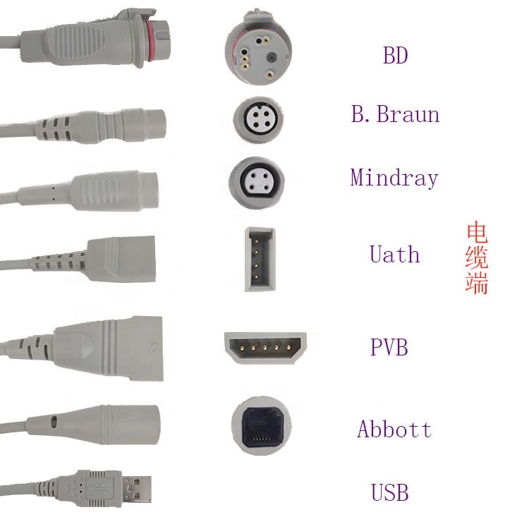 7 Pin Marquetter GE IBP Cable To Mindray Transducer