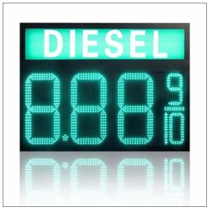 Quality Front Access Green LED Moving Message Display for Gas Station Oil Price wholesale