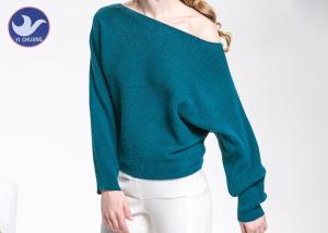 Quality Sexy Off Shoulder Wool Pullover Women's , Woolen Sweater For Ladies Ottoman Knitted wholesale