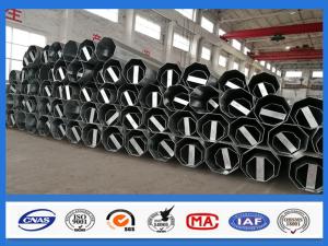 Quality 30ft 40ft Octagon Shape Galvanized Pole For Electricity Transmission Line wholesale