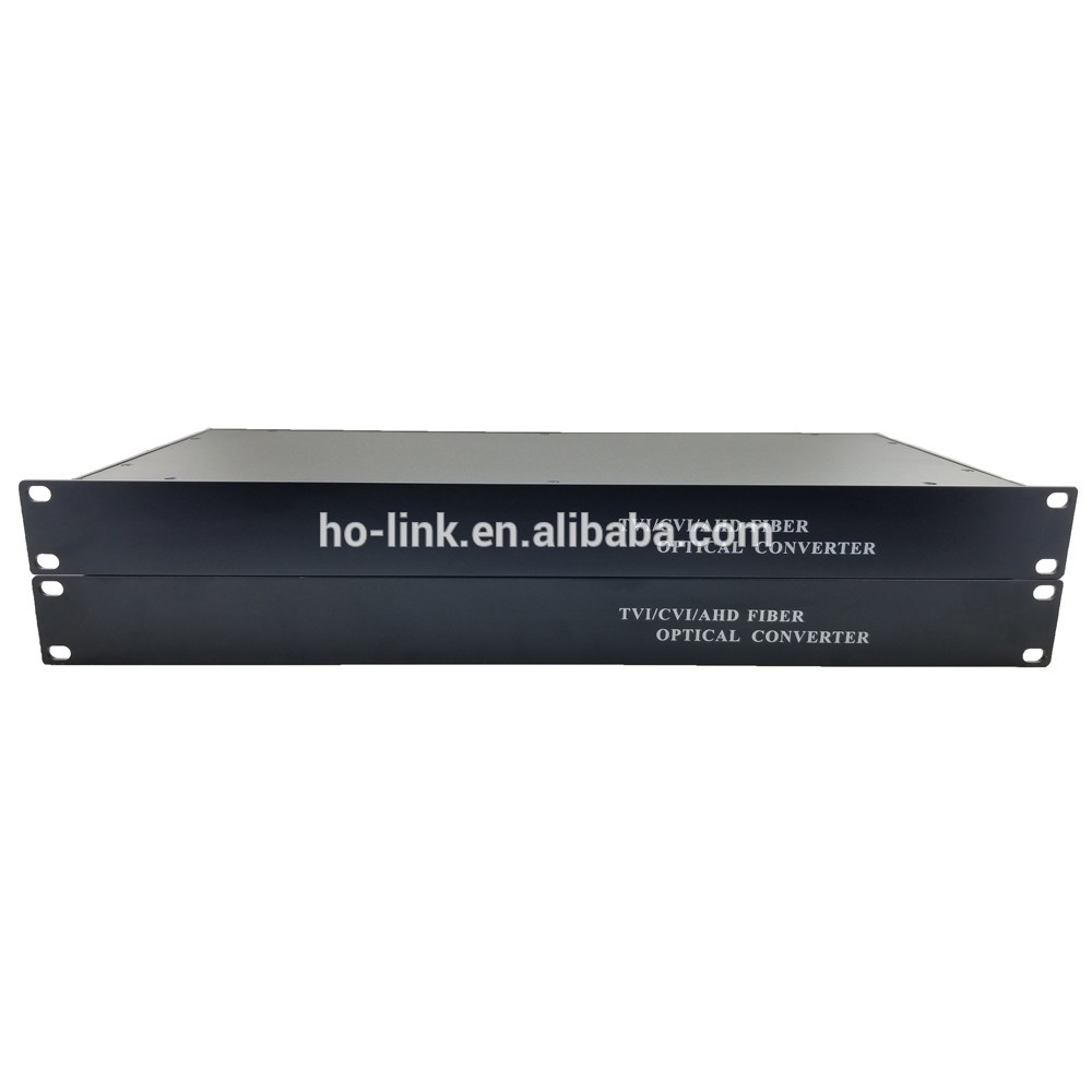 Audio/Video Solution 16ch uncompressed TVI/CVI/AHD 1080P fiber video converter with data