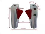 Soft Wing SUS304 DC Motor Optical Barrier Turnstiles