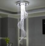 Crystal Room Lights Spiral K9 Crystal Staircase European Chandelier(WH-NC-21)
