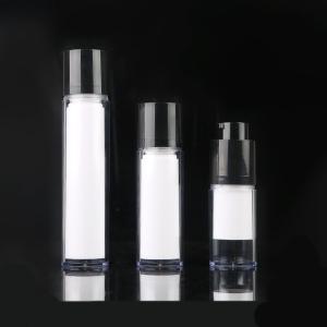 Quality 15ML 30ML 50ML white plastic PP black twist up airless pump bottle wholesale