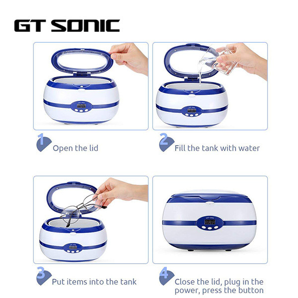 600ml Capacity Digital Ultrasonic Cleaner , Watch SONIC Cleaner 35W 40kHz