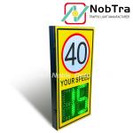 Red Green Display Digital Speed Limit Signs with 200 Meters Radar Detection