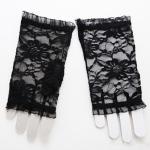 Adults Sexy Hollow Fingerless Lace Gloves , Mesh Short Fingerless Gloves