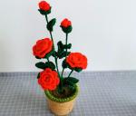 New Creative Luxury Handmade Crochet Knitting Plants Flowers Handicraft Home