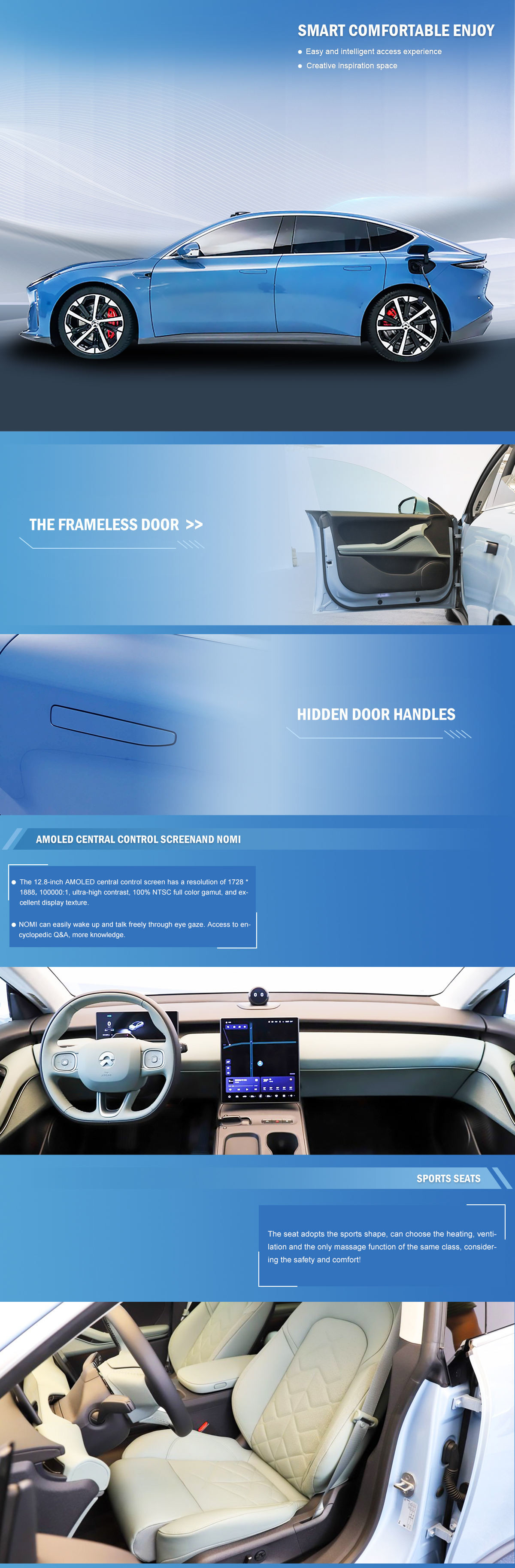 200km/h High Performance Electric Cars Nio ET5 Left Steering Luxury Electric Sedans