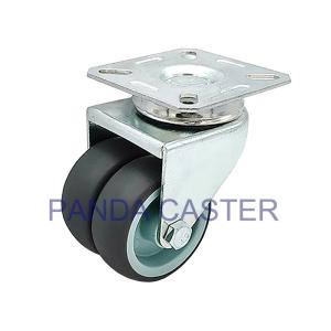 Quality Double Row Non Marking Caster Wheels , Soft Rubber Castor Wheels wholesale