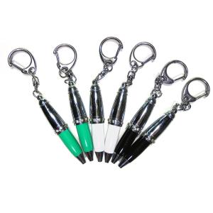 Quality Silk Screen Animal Brass 65mm Small Ballpoint Pens With C Keyring wholesale