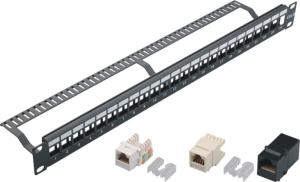Quality 24 Port Blank Keystone Network Patch Panel with Cable Manager Wall Mount YH4018 wholesale
