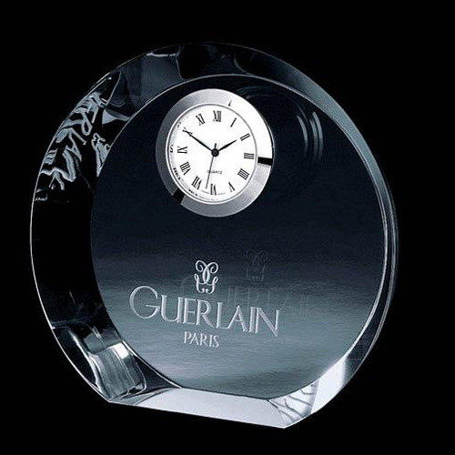 Beautiful crystal watches desk watch size shape and logo are custiomized