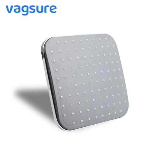 Big Size Square High Pressure Rainfall Shower Head ABS / Softer Silicon Rubber