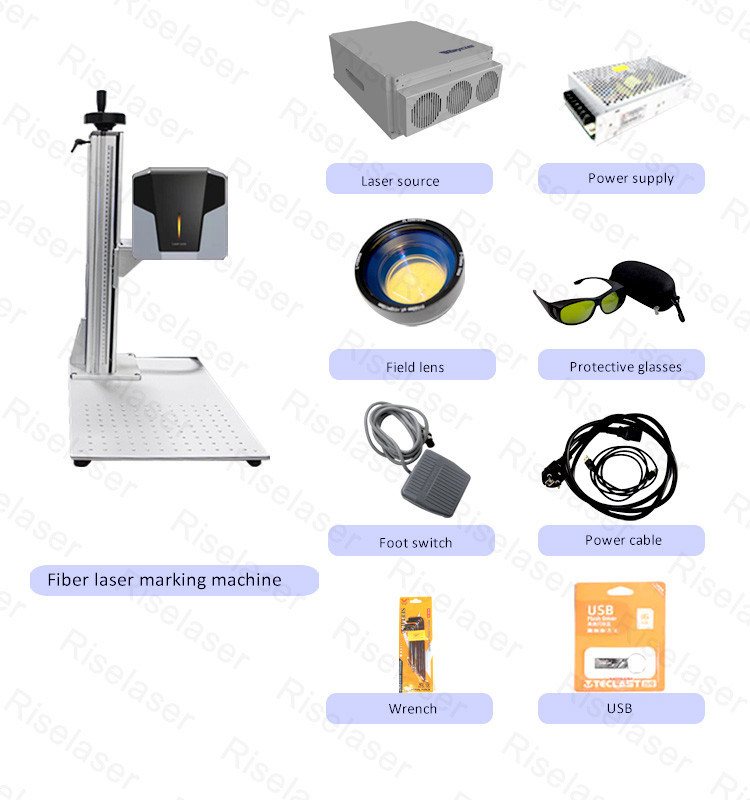 AIO Pro 20w Laser Marking Machine Highly Integrated EZCAD / JCZ Software Control
