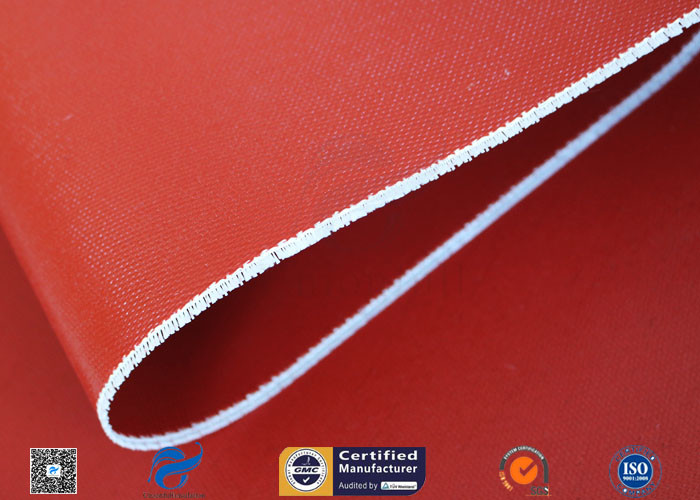 1150GSM Silicone Coated Fiberglass Fabric 0.85MM Red Fire Blanket 39.4" 50M Roll