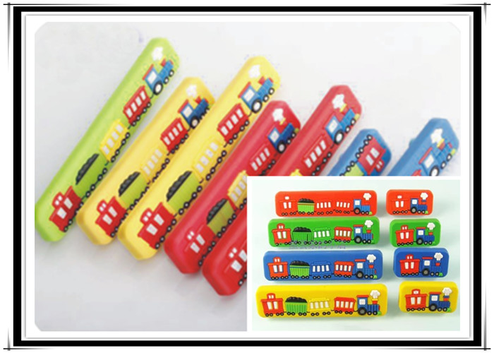 Big Train Colorful Rubber Drawer Pulls Cartoon Knobs 32mm Soft Plastic Kids Bedroom Furniture Handles