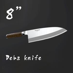 Quality 8'' Cerasteel Deba Knife With Beech Wood Handle wholesale
