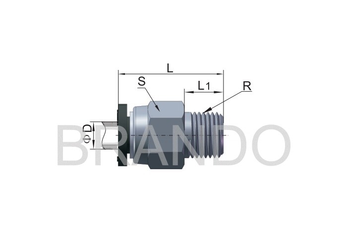 Male Thread Pneumatic Air Hose Repair Fittings Quick Connect Nickle Coated