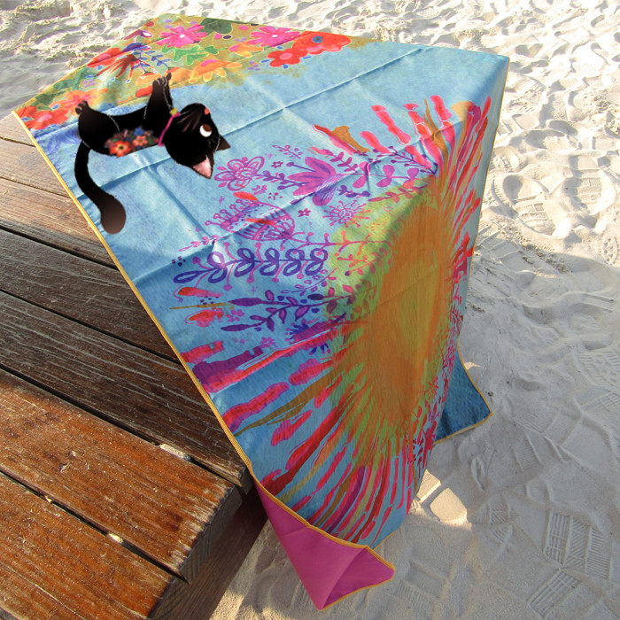 Swimming Pool Microfiber Suede Towel Beach Blanket For Sand 60x120