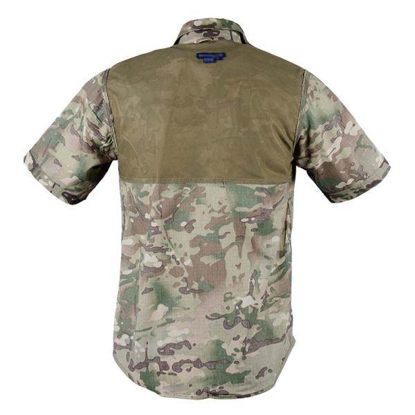 Green Short Sleeve Shirt for Outdoor Professional Sports Uniform in Flame