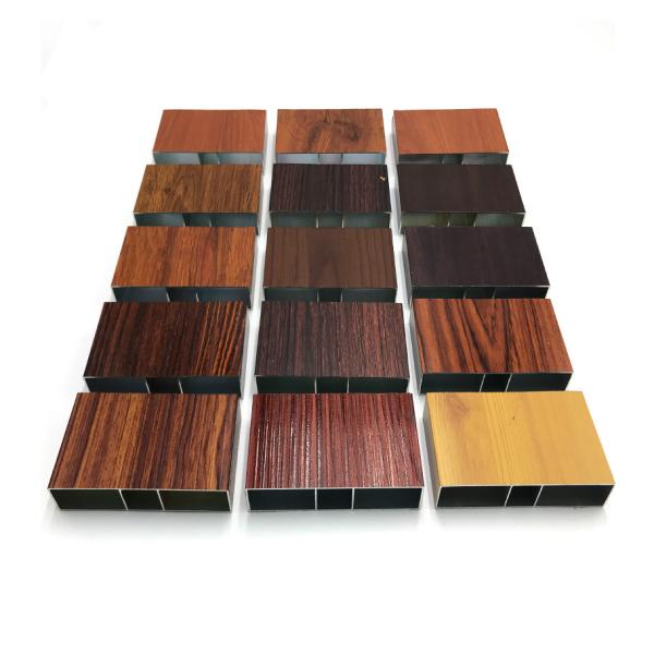 6063 T5 Alloy Heat Transfer Wood Grain Aluminum Extrusion Profiles For