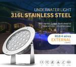 1450ma 1200LM Waterproof Led Underwater Light RGB IP68 VDE 36W