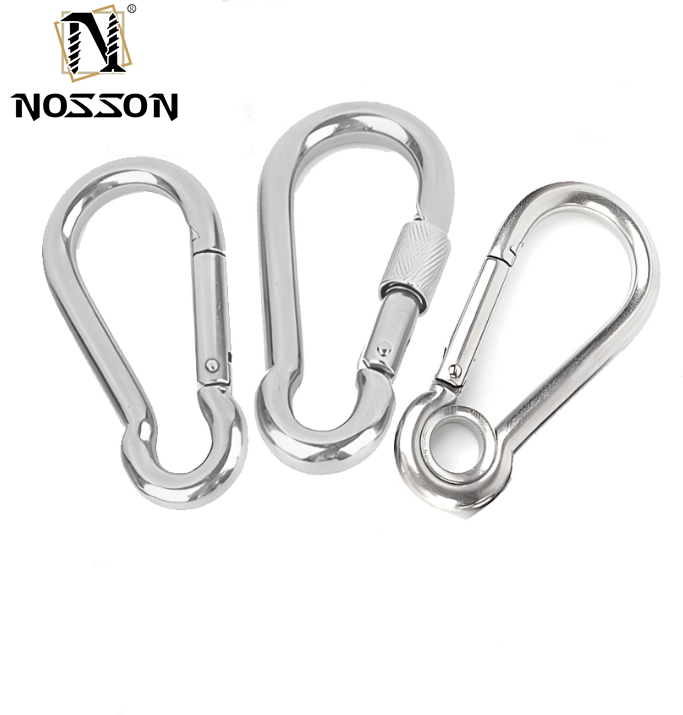 3/8 Inch Quick Link Carabiners Highly Polished Stainless Steel Oval Locking Carabiners Heavy Duty Chain Link Connector