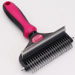 Pet 2-In-1 Detangling Grooming Comb Cat Hair Cleaner Removal Dense Toothed Dog