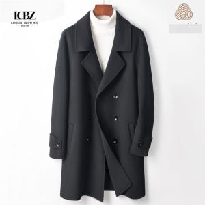 Quality Cotton Lapel Men's Winter Coat Oversized Single Breasted Trench Jacket for Cold Days wholesale