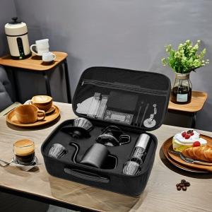 Quality Stainless Steel Manual Drip Coffee Maker Set for Outdoor Includes Grinder and Waterproof Pot wholesale