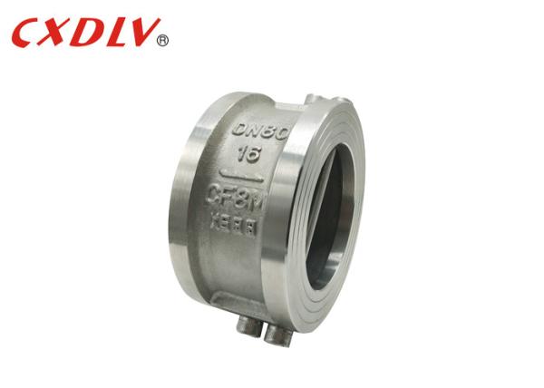 Wafer Type Double Disc Swing Check Valve , Stainless Steel Check Valve Metal