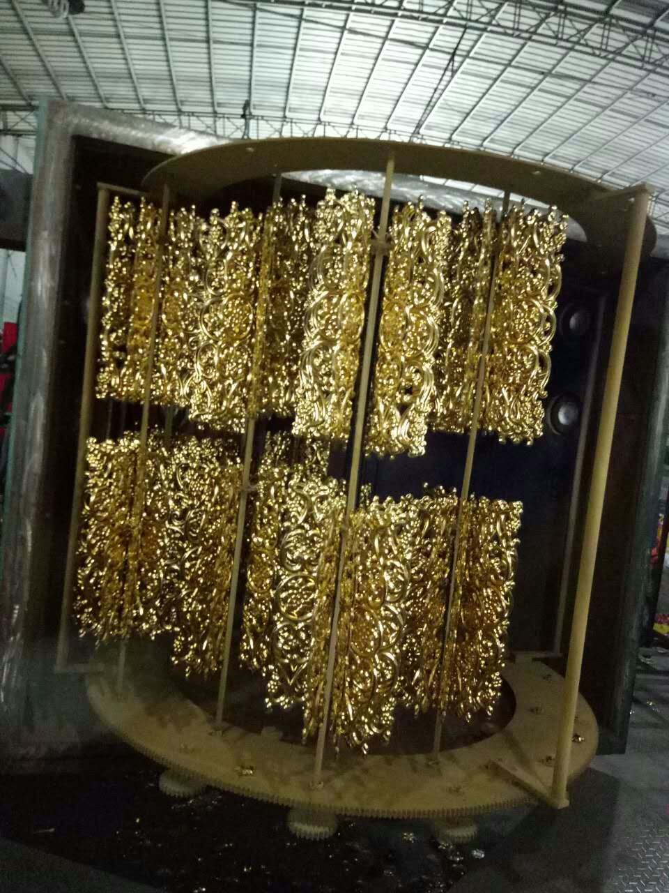 Stainless Steel Sheet / Furniture Parts Gold PVD Vacuum Coating Machine