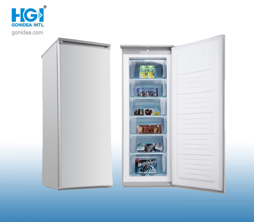 Electronic Control Defrost LED Single Door Display Fridge Upright