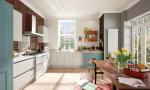 60 Inch Contrasting Kitchen Island And Cabinets With Lazy Susan Basket