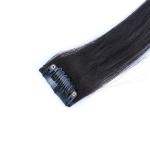 Color #1 Black Hair Clip In Human Hair Thick 7 Pieces 14 Clips Brazilian Human