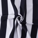 Comfortable Black Stripe Fabric Mercerized Cotton Skin Friendly Texture