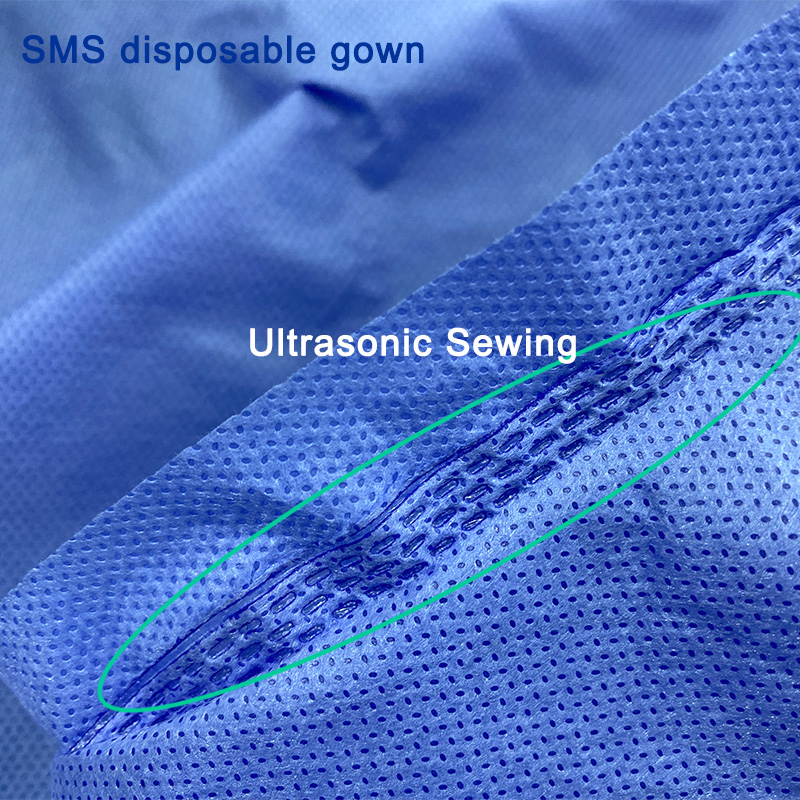 Ultrasonic Seam Reinforced Surgical Gown