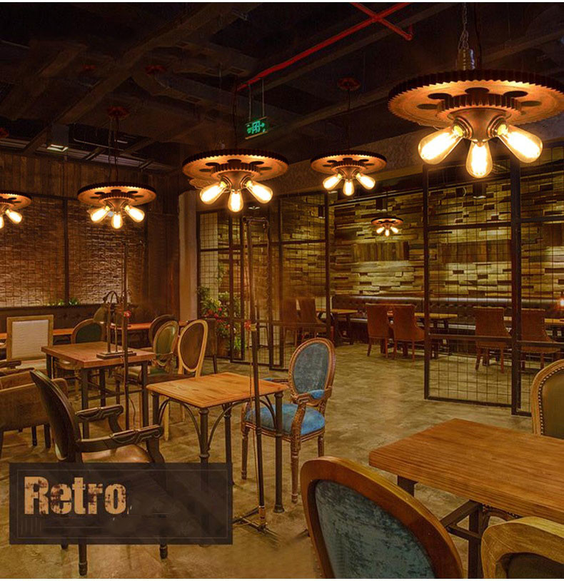 Loft Retro Pendant Lamp Industrial Iron Chandelier Personality UFO Pendant Lamp（WH-VP-245)