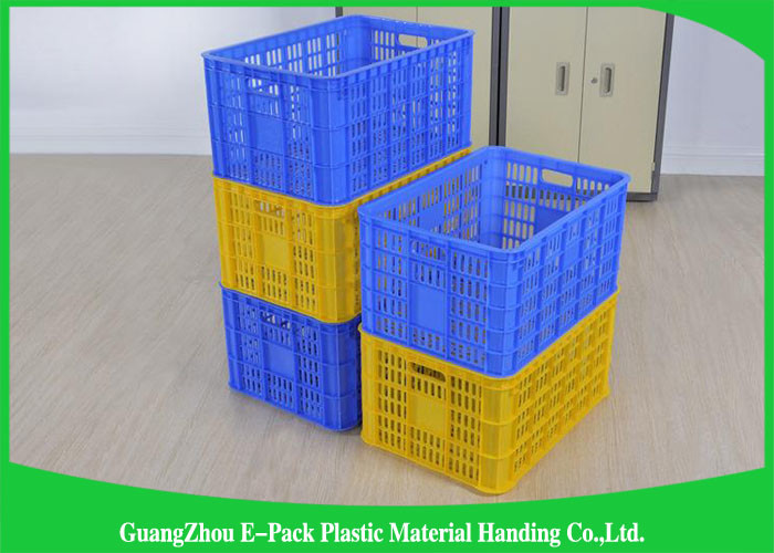 Large Vented Economic Plastic Food Crates Recyclable For Agriculture 670 * 480 * 420mm