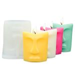Human Face Candle Silicone Moulds Eco Friendly Anti tear Reusable Candle Mold